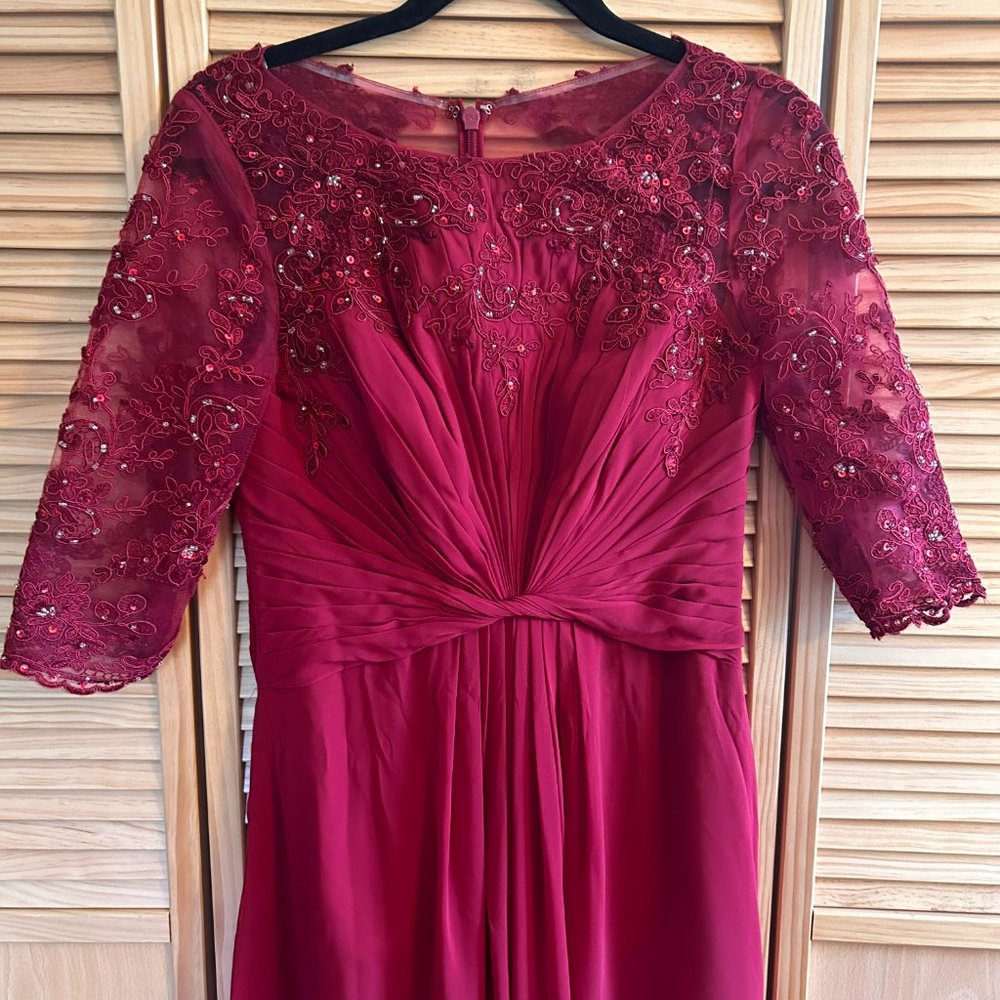 Azazie Red Mother of the Bride Dress size 4 - Picture 3 of 5